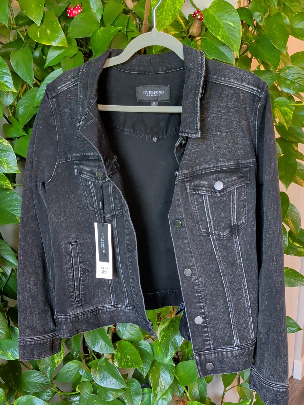 Liverpool Black Washed Denim Jean Jacket